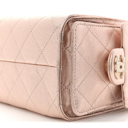 Chanel Metallic Caviar Quilted Mini Chanel 25 Handbag Copper 10 of 10