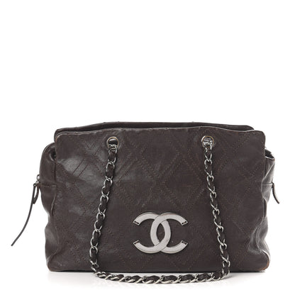 Chanel Calfskin Small Diamond Stitch Tote Brown 1 of 23
