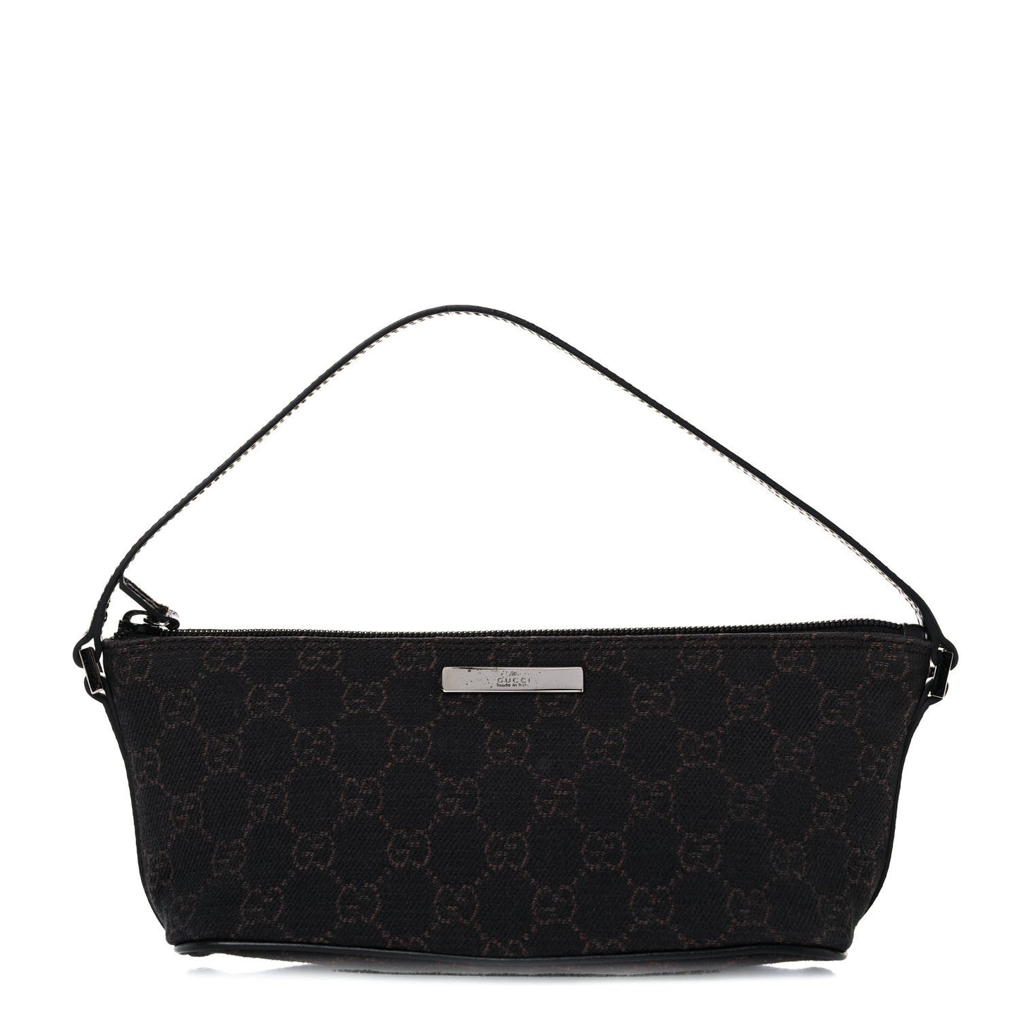 Denim Monogram Boat Pochette Dark Brown
