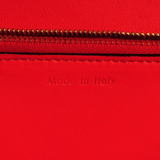 Box Calfskin Medium Classic Box Flap Bag Poppy