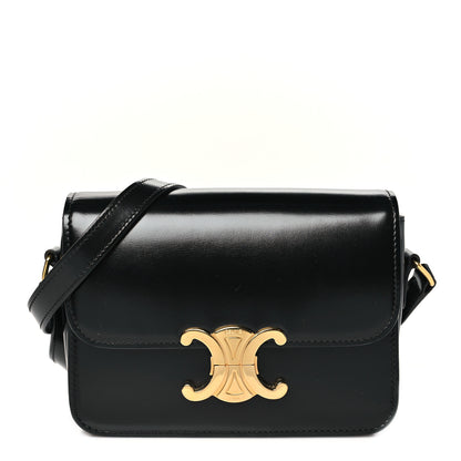 Celine Shiny Calfskin Teen Triomphe Black 1 of 10