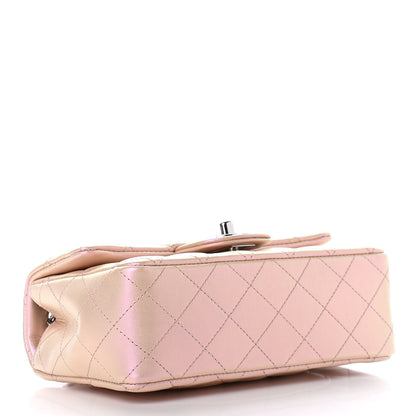 Chanel Iridescent Calfskin Quilted Mini Rectangular Flap Pink 3 of 8