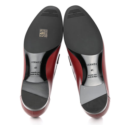 Hermes Goatskin Womens Paris Loafers 41 Acajou 5 of 9