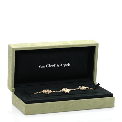 Van Cleef & Arpels 18K Yellow Gold 5 Motifs Guilloche Vintage Alhambra Bracelet 2 of 4