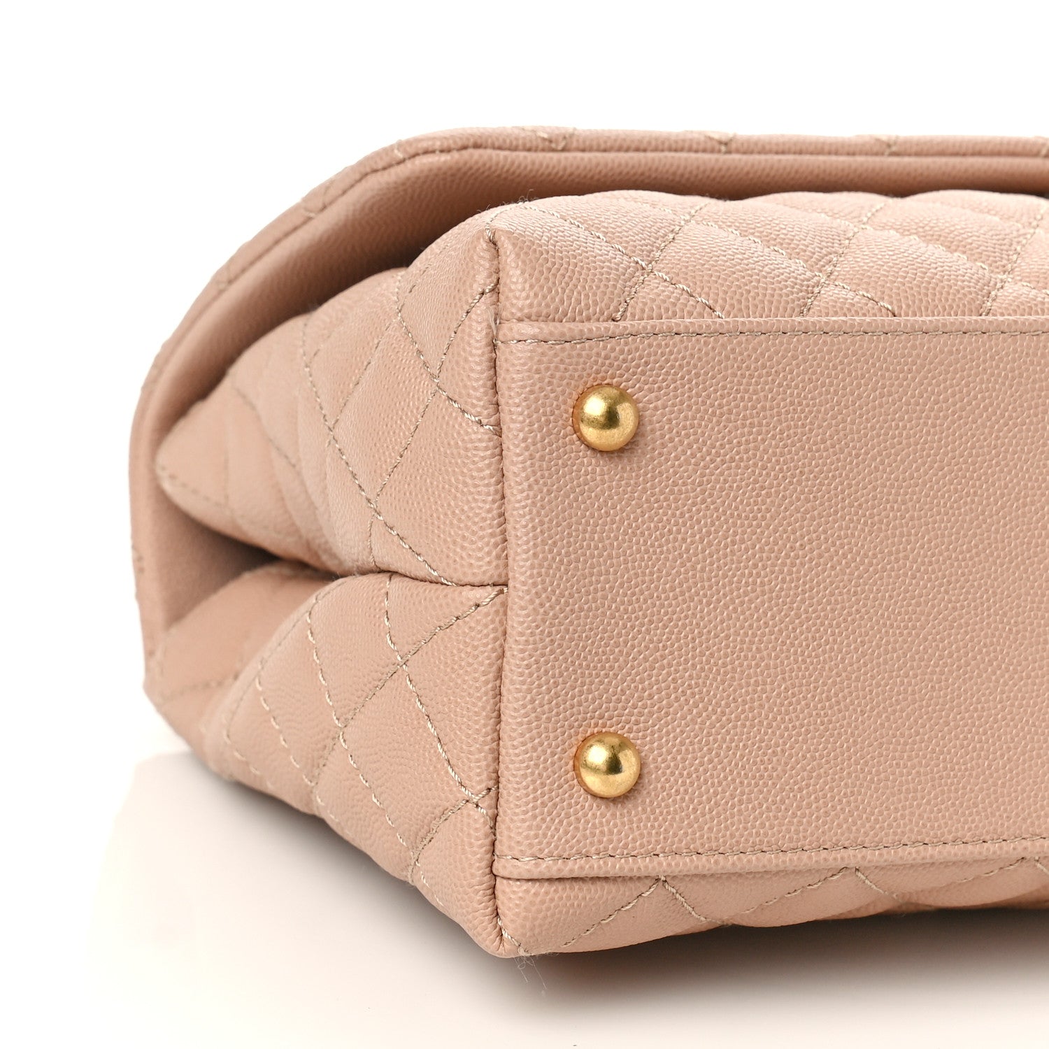 Chanel Caviar Quilted Small Coco Handle Flap Beige 8 of 9