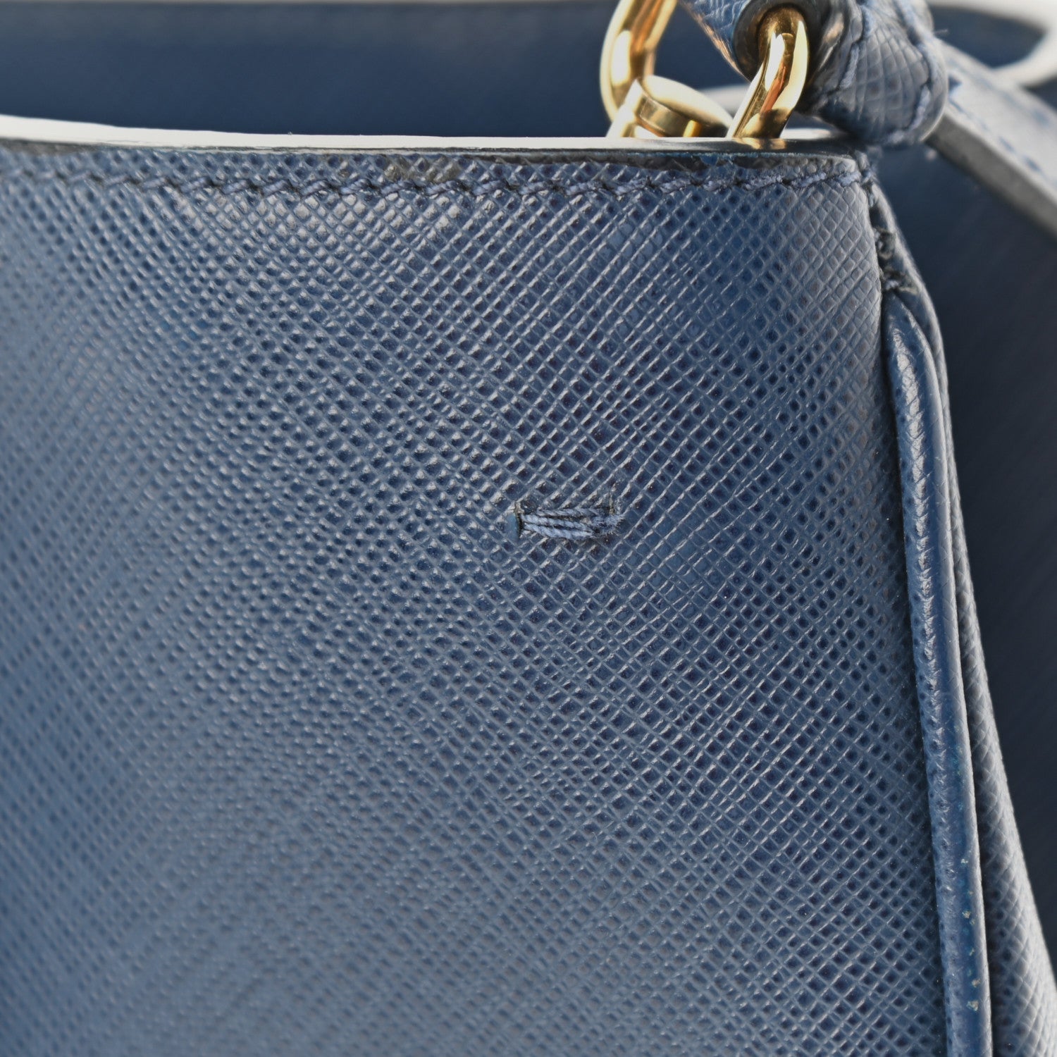 Prada Saffiano Lux Medium Tote Bluette 7 of 9