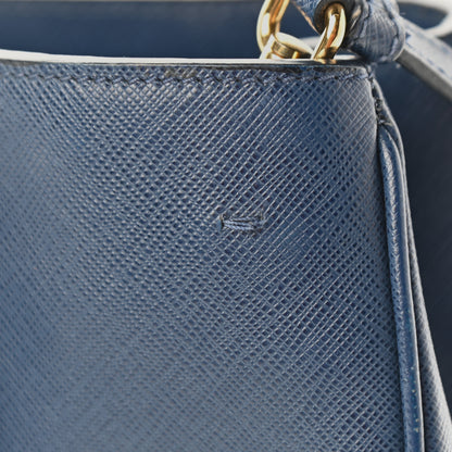 Prada Saffiano Lux Medium Tote Bluette 7 of 9