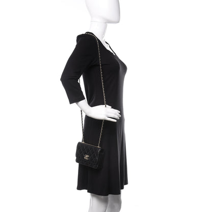 Chanel Lambskin Quilted Mini Trendy CC Wallet On Chain WOC Black 2 of 13
