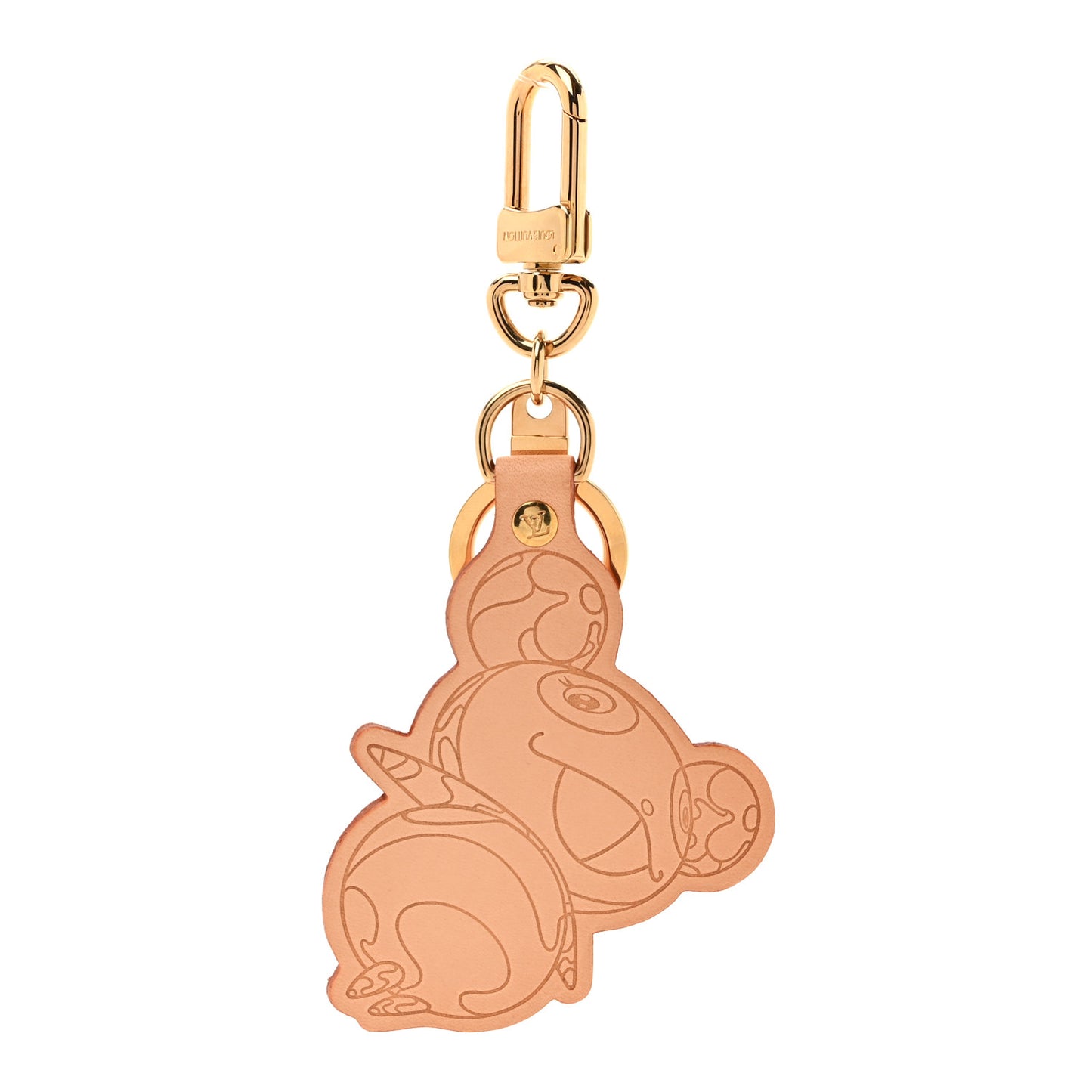 Vachetta Monogram Panda Key Ring Bag Charm