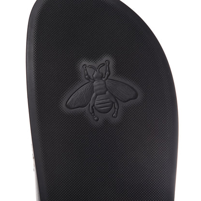 Gucci Calfskin Bee Star Embroidered Mens Horsebit River Slippers 8 Black 8 of 9