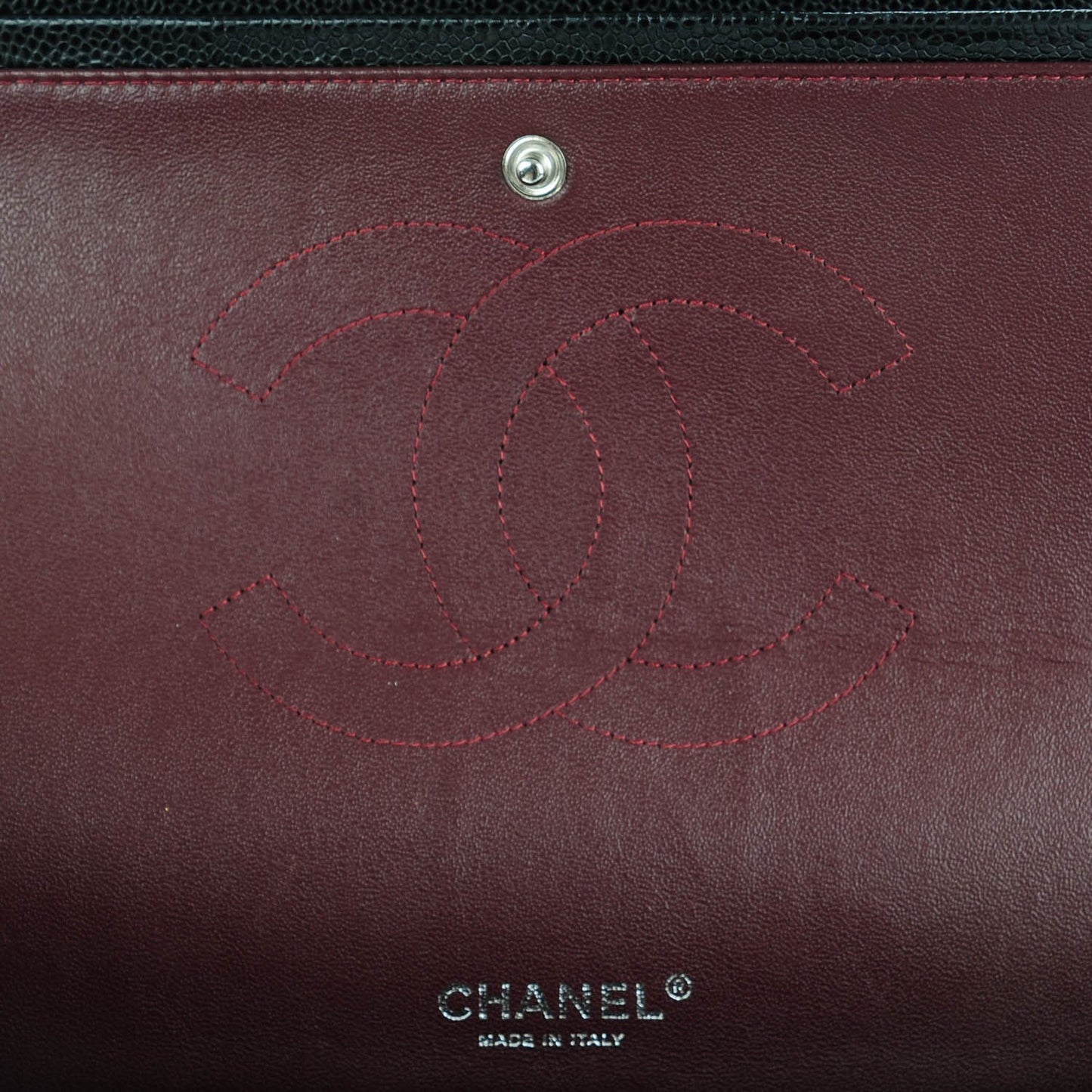 Caviar Quilted Maxi Double Flap Black