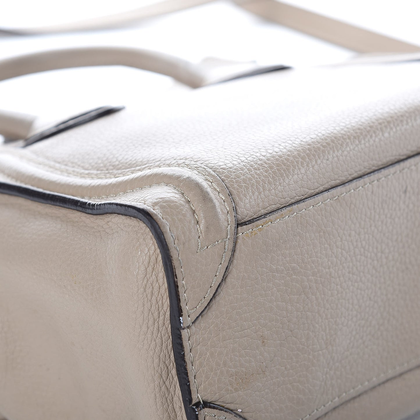Drummed Calfskin Nano Luggage Dune