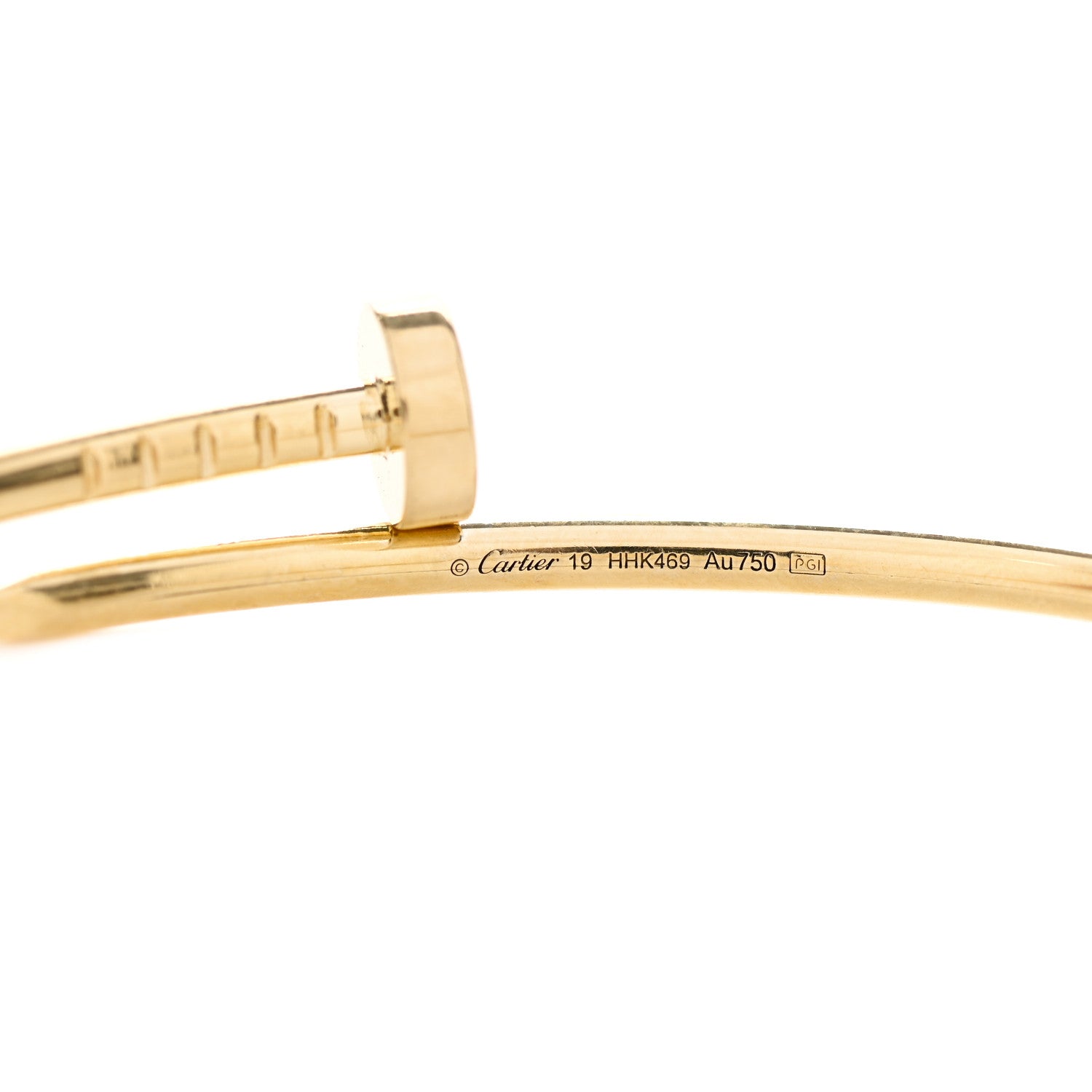 Cartier 18K Yellow Gold Small Juste Un Clou Bracelet 19 3 of 4