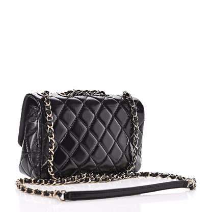 Chanel Shiny Lambskin Quilted Small Montcoco Flap Black 3 of 11