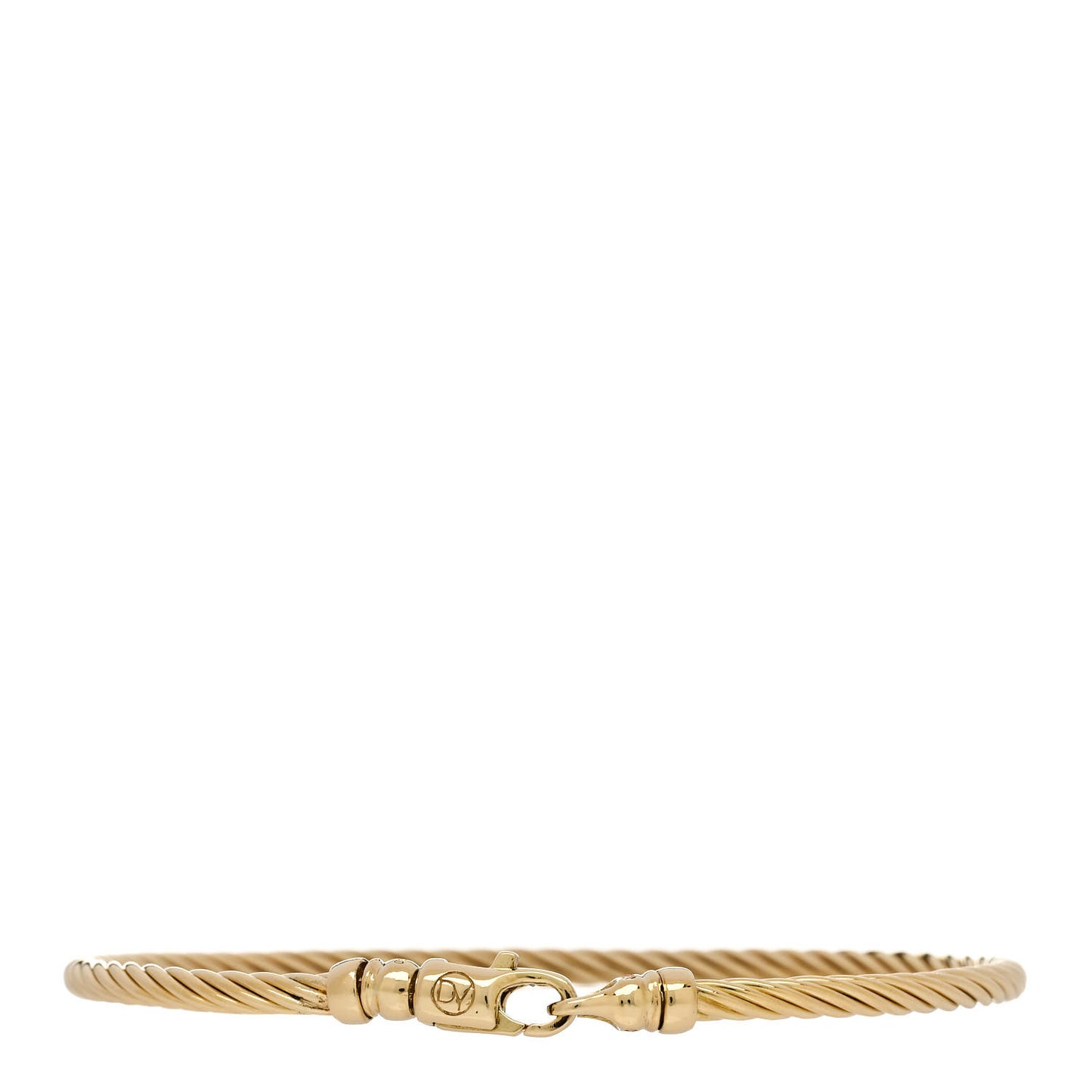 18K Yellow Gold 3mm Cable Bangle Bracelet