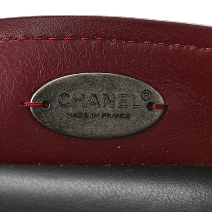 Chanel Bullskin Stitched Bi-Color Medium Shopping Tote Black 5 of 8