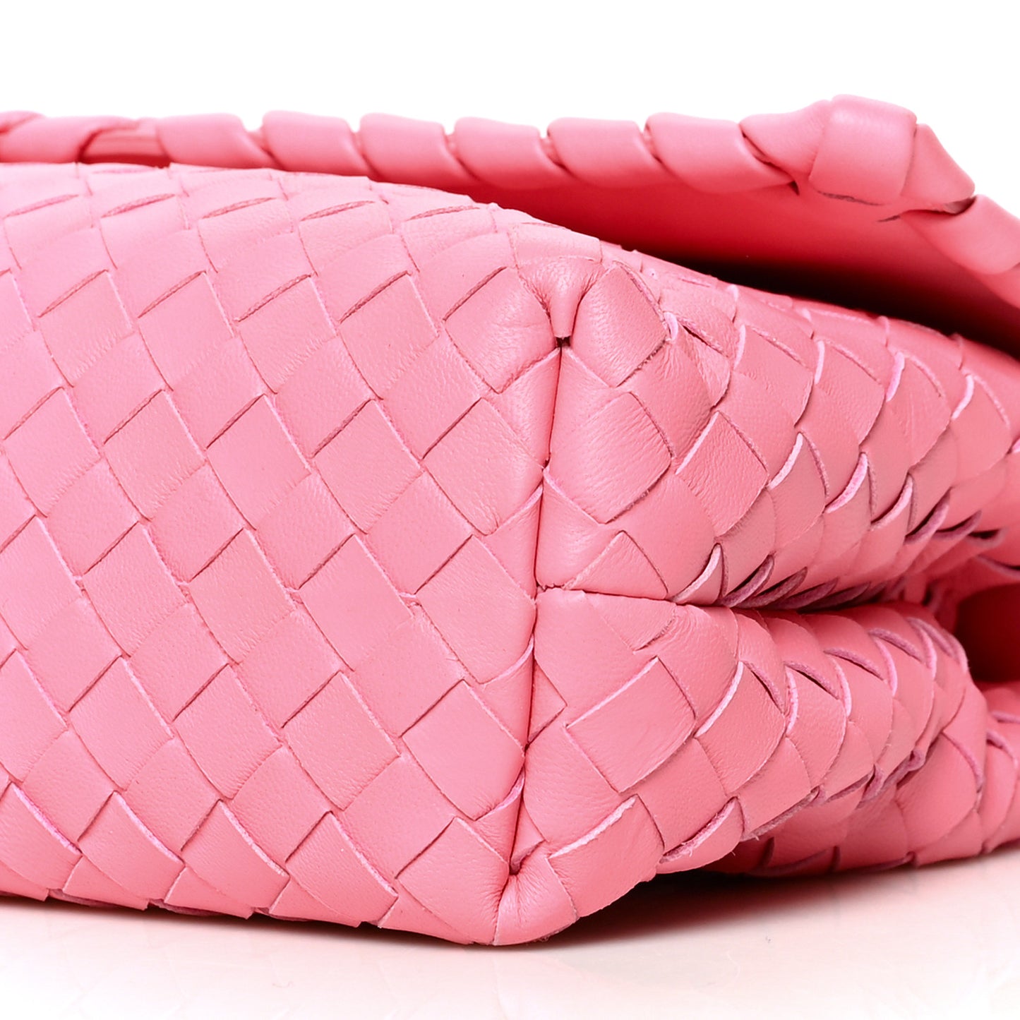 Nappa Intrecciato Baby Olimpia Shoulder Bag Antique Pink