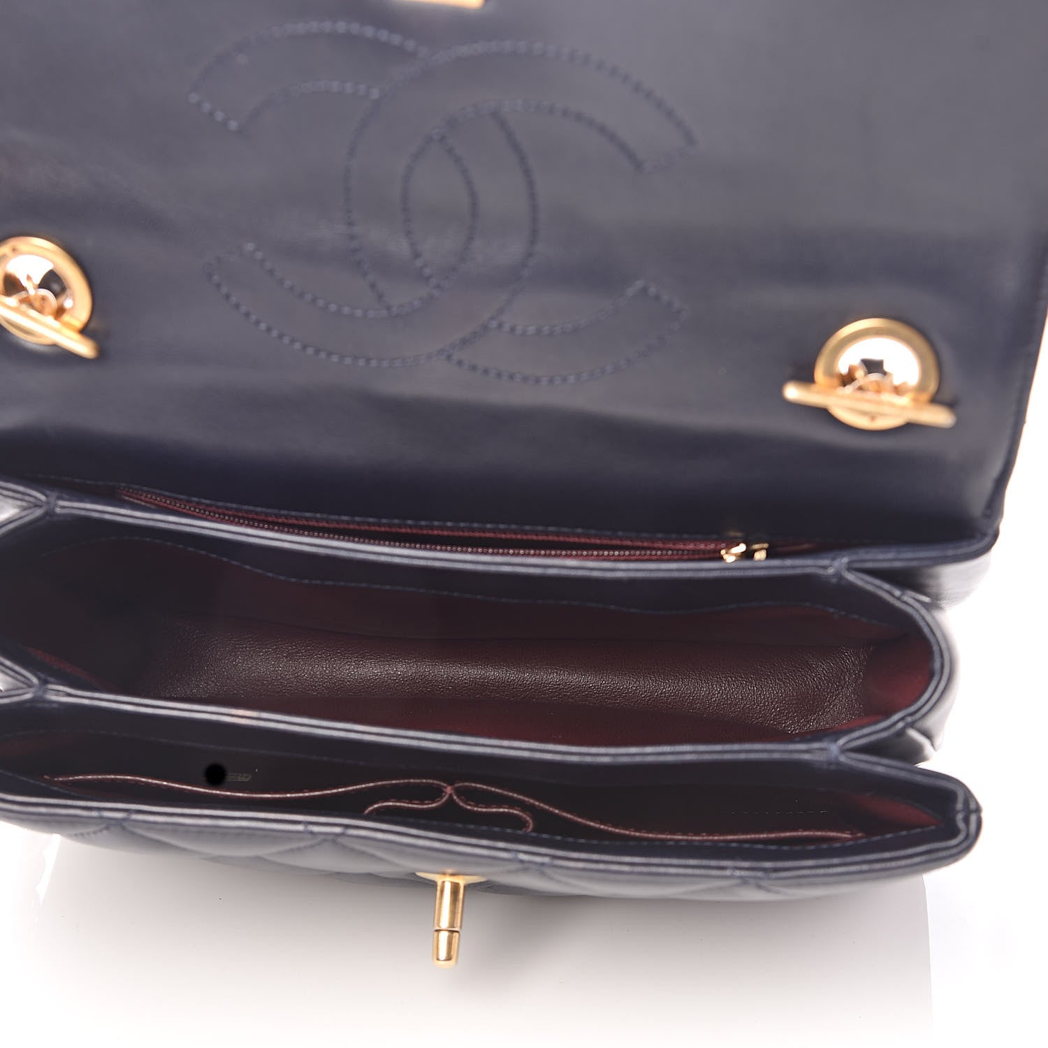 Chanel Lambskin Quilted Small Trendy CC Dual Handle Flap Bag Navy 5 of 10