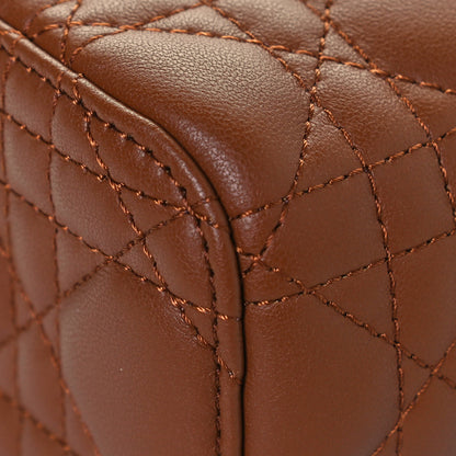 Christian Dior Lambskin Cannage Micro Lady Dior Vanity Case Cognac 8 of 12