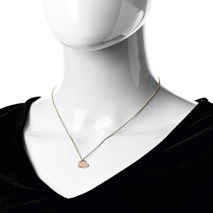 Cartier 18K Yellow Pink Gold Heart Pendant Necklace 2 of 5