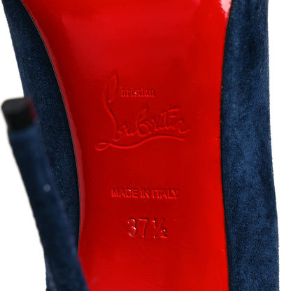 Christian Louboutin Veau Velours So Kate 120 Pumps 37.5 Navy 6 of 7