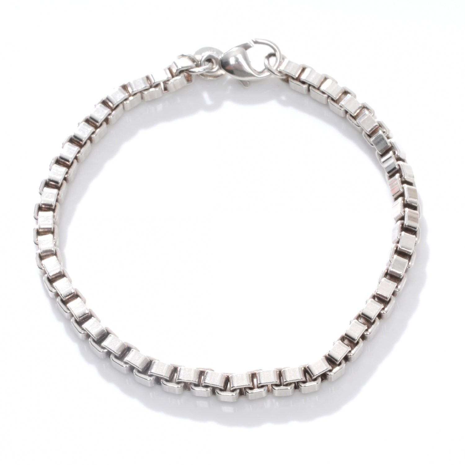 Tiffany Sterling Silver 4mm Venetian Link Bracelet 1 of 5