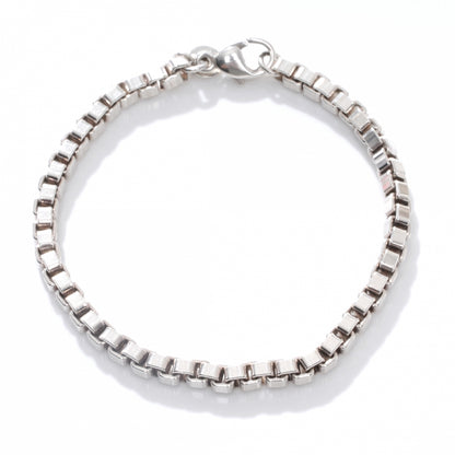 Tiffany Sterling Silver 4mm Venetian Link Bracelet 1 of 5