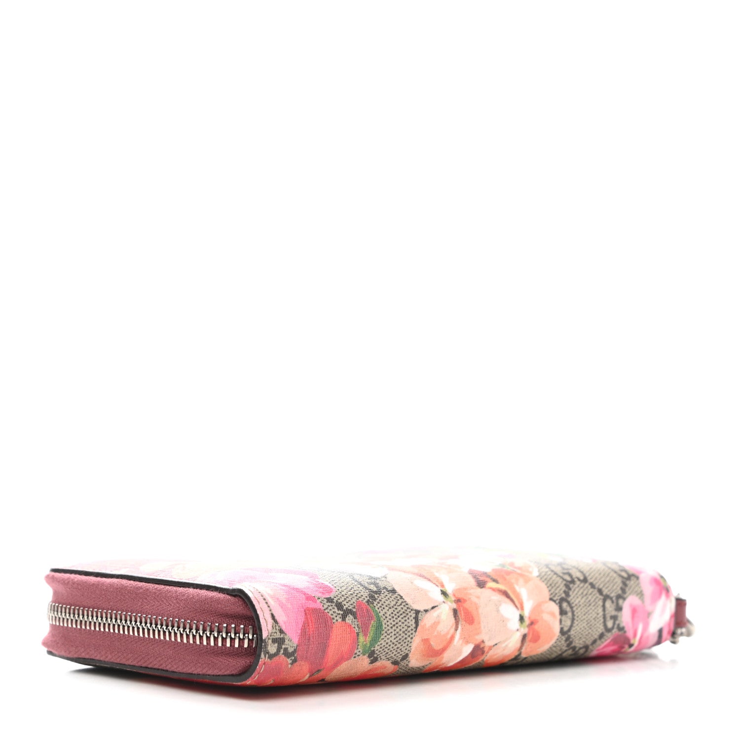 Gucci GG Supreme Monogram Blooms Wrist Wallet Beige Multicolor Dry Rose 4 of 8