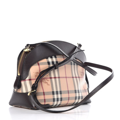 Burberry Haymarket Check Small Primrose Crossbody Bag Chocolate 3 of 13