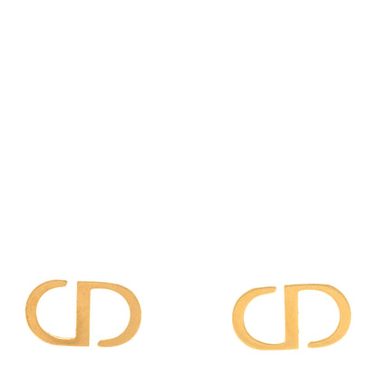 Christian Dior Metal Petit CD Stud Earrings Gold 1 of 4