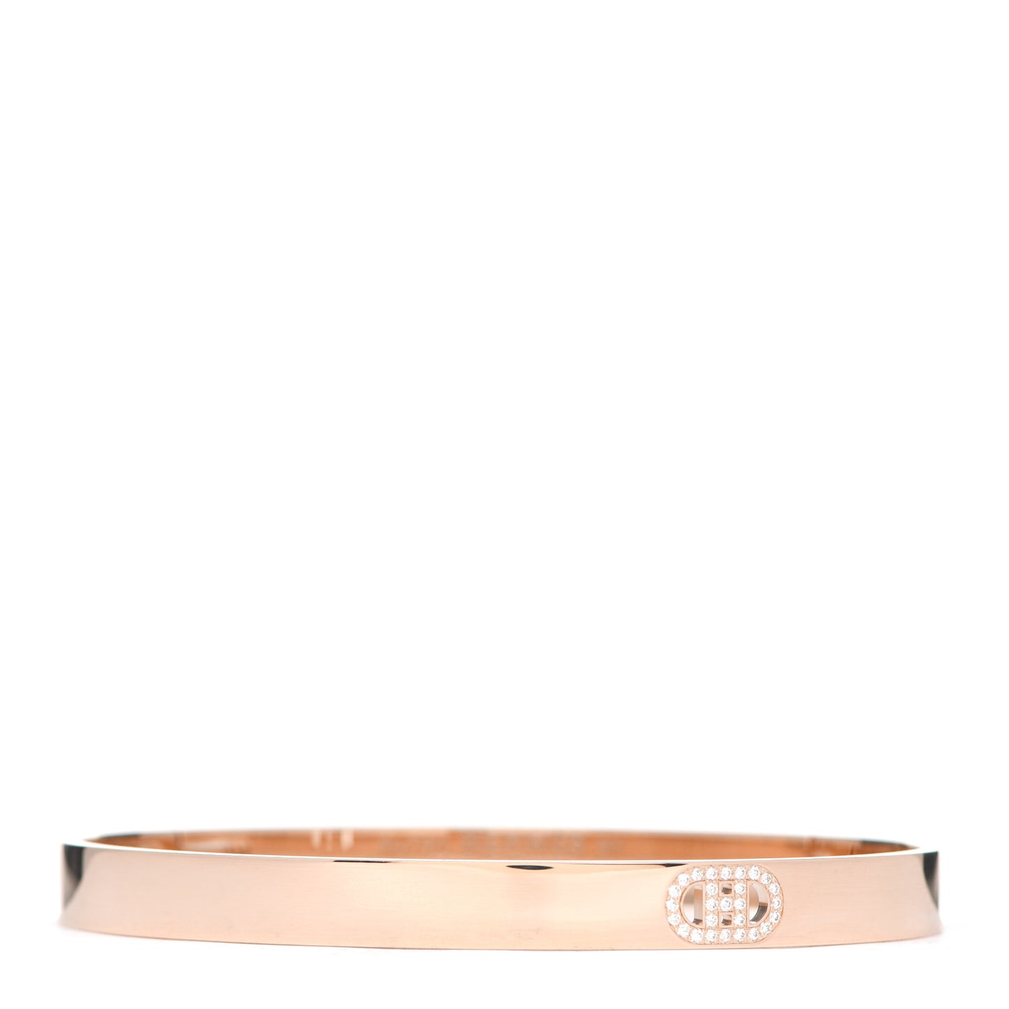 18K Rose Gold Diamond PM H D'Ancre Bracelet SH