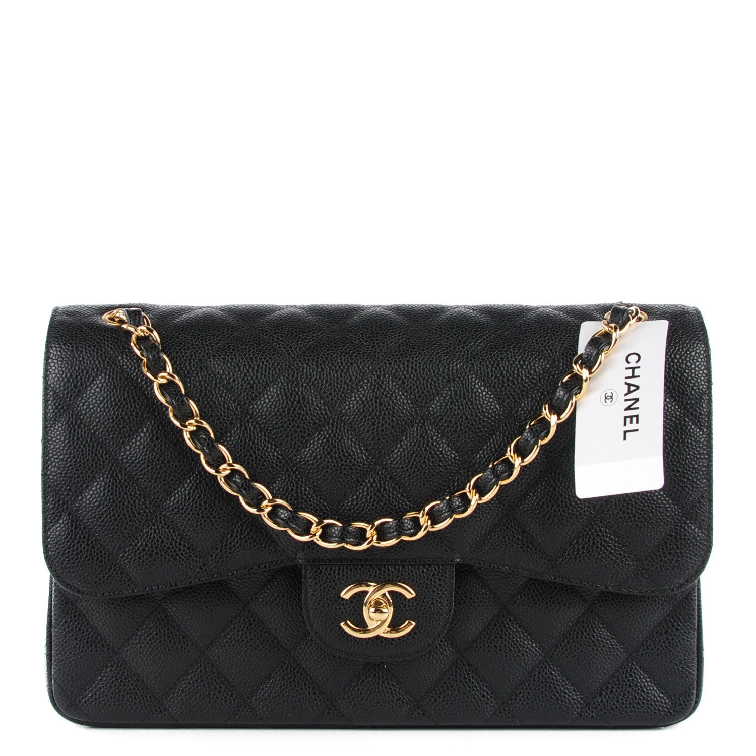Chanel Caviar Quilted Jumbo Double Flap Black 1 of 7