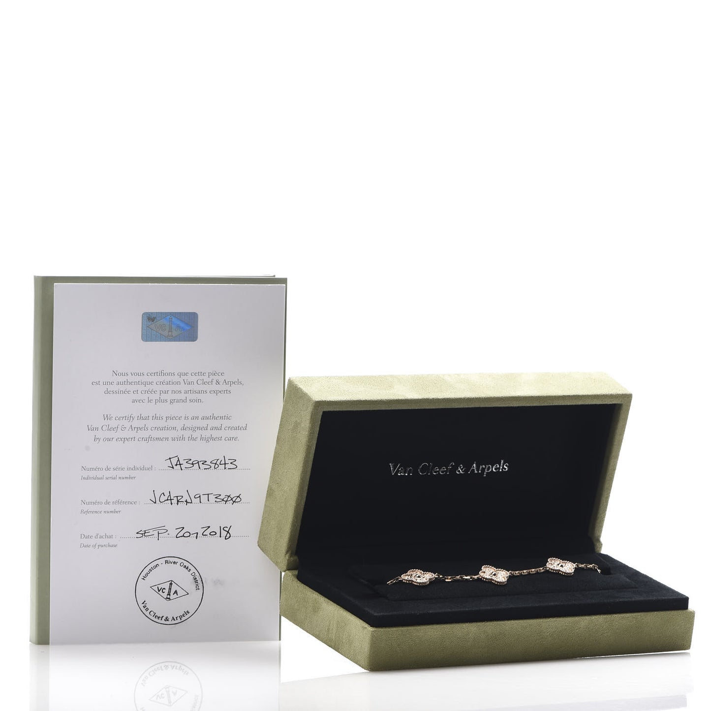 18K Rose Gold 5 Motifs Vintage Alhambra Bracelet