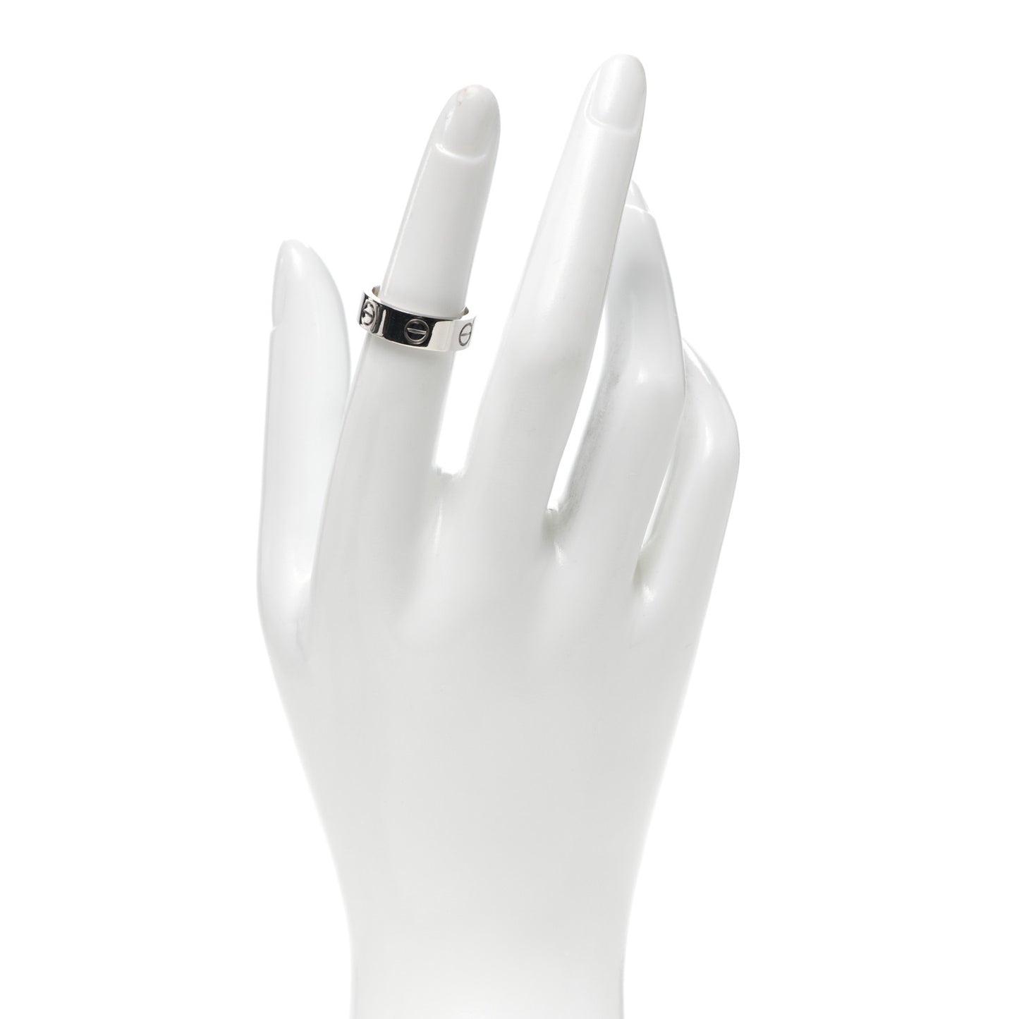 18K White Gold 5.5mm LOVE Ring 51 5.75