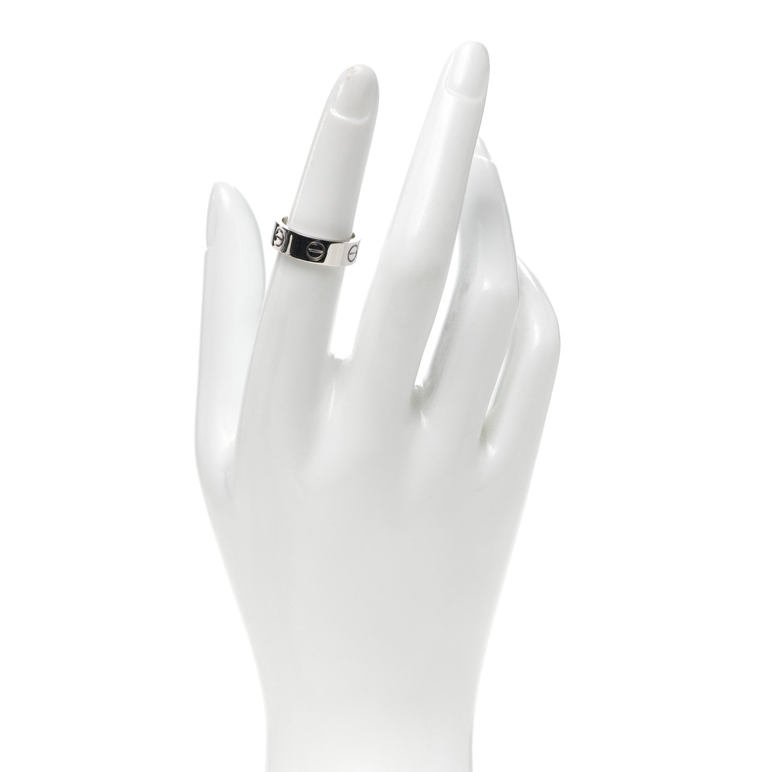 Cartier 18K White Gold 5.5mm LOVE Ring 51 5.75 2 of 4