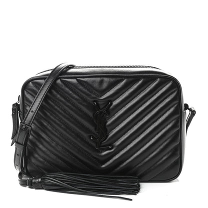 Saint Laurent Calfskin Matelasse Monogram Lou Camera Bag Black 1 of 9