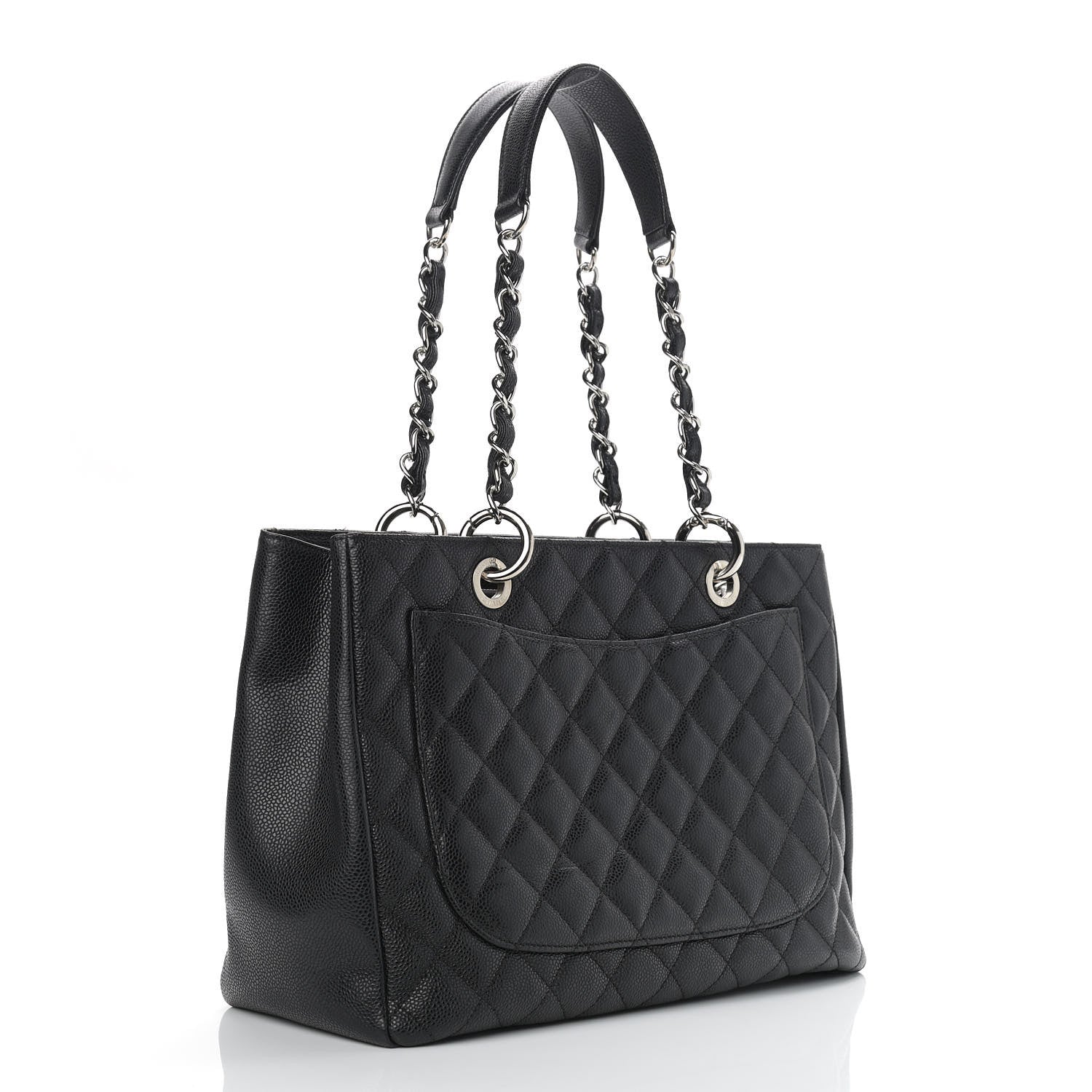 Chanel Caviar Quilted Grand Shopping Tote GST Black 3 of 10
