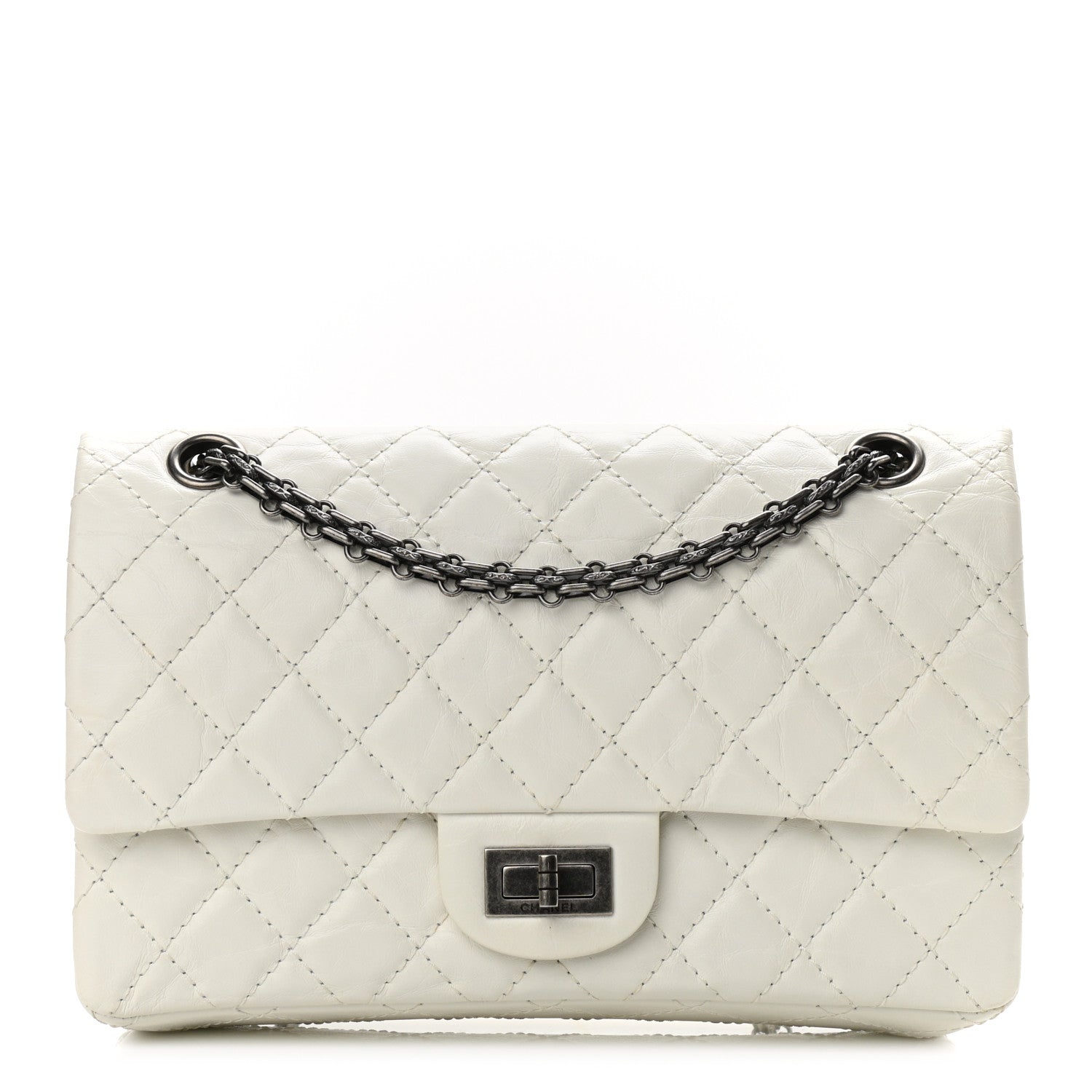 Chanel Aged Calfskin Quilted 2.55 Reissue 225 Flap White 1 of 13