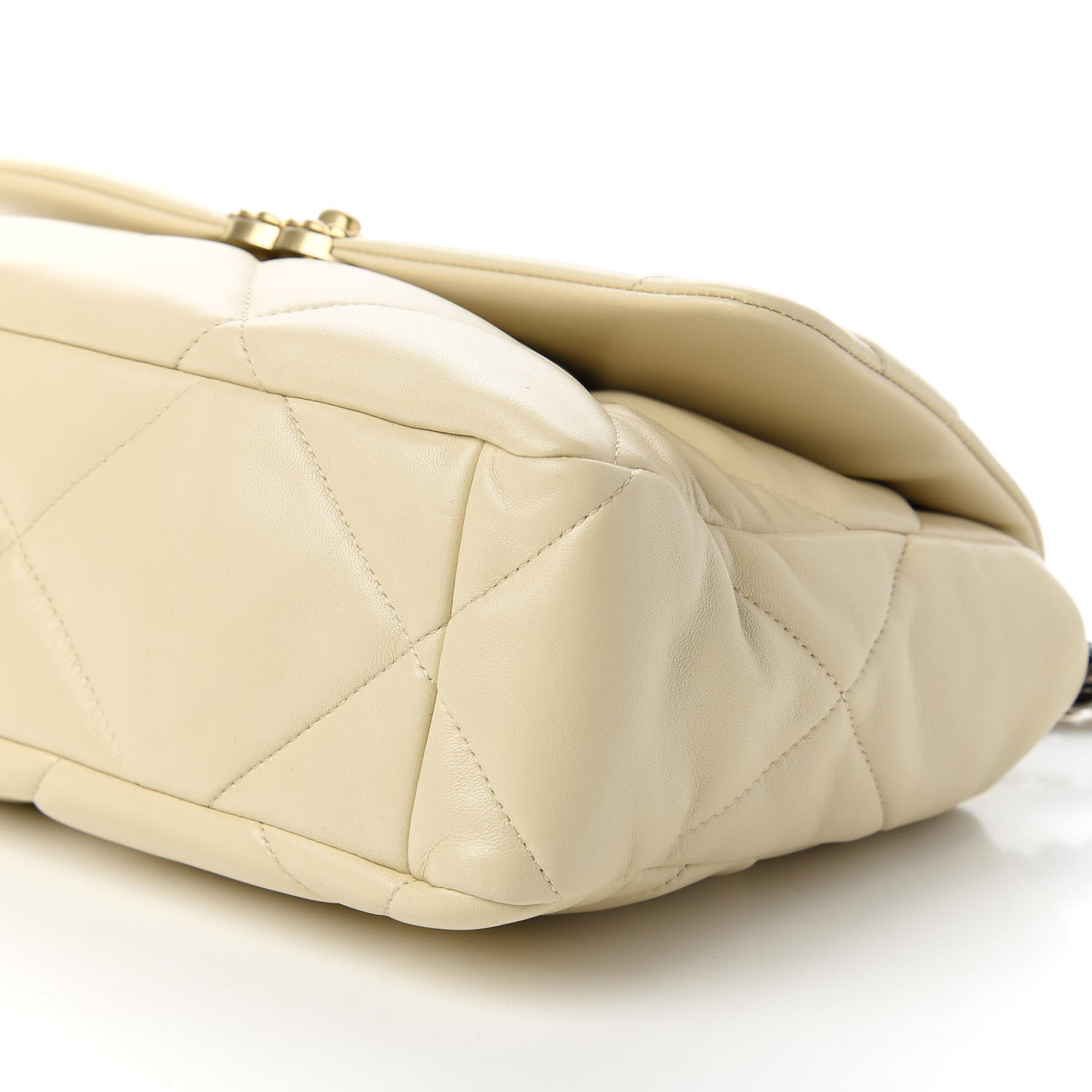 Chanel Lambskin Quilted Large Chanel 19 Flap Beige 7 of 10