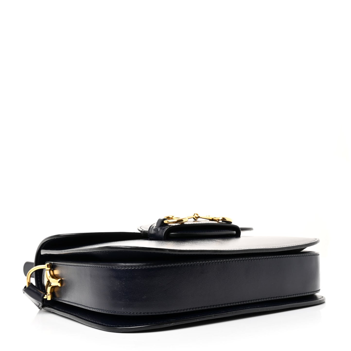Calfskin Velvet Web Horsebit 1955 Shoulder Bag Blue