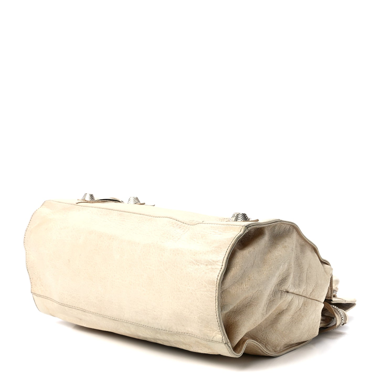 Agneau Giant 21 Silver Hardware Folder Sahara