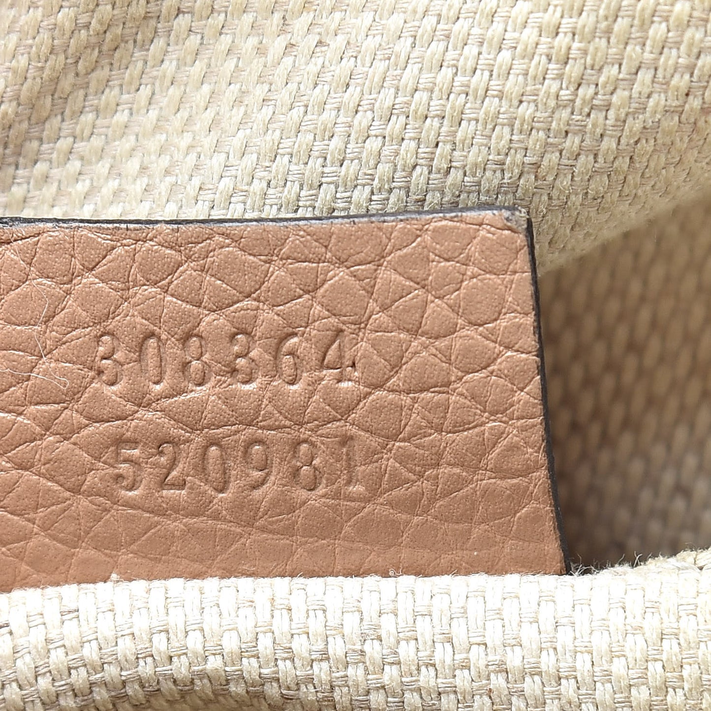 Pebbled Calfskin Small Soho Disco Bag Rose Beige