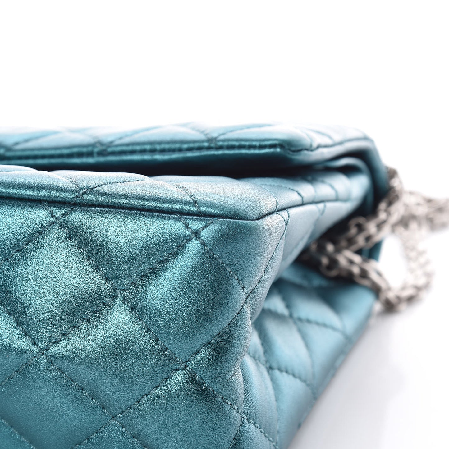 Metallic Calfskin Quilted 2.55 Reissue 226 Flap Turquoise
