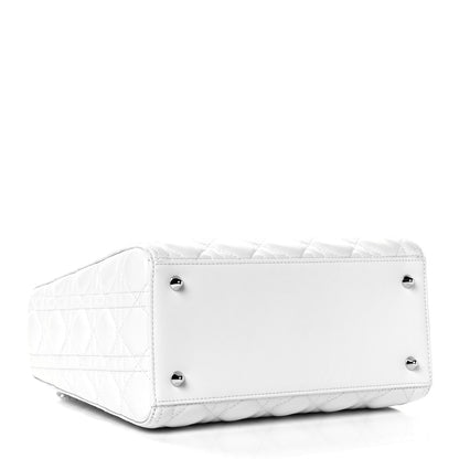 Christian Dior Lambskin Cannage Medium Lady Dior White 4 of 10