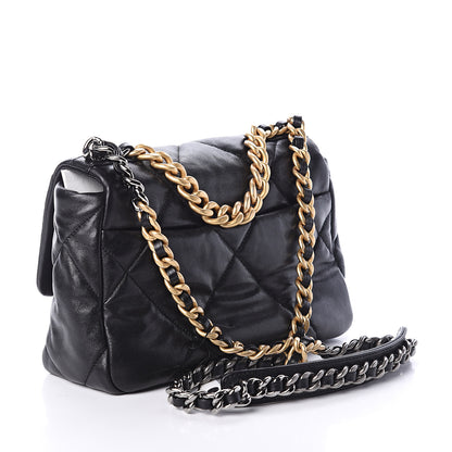 Chanel Lambskin Quilted Medium 19 Flap Black 2 of 8