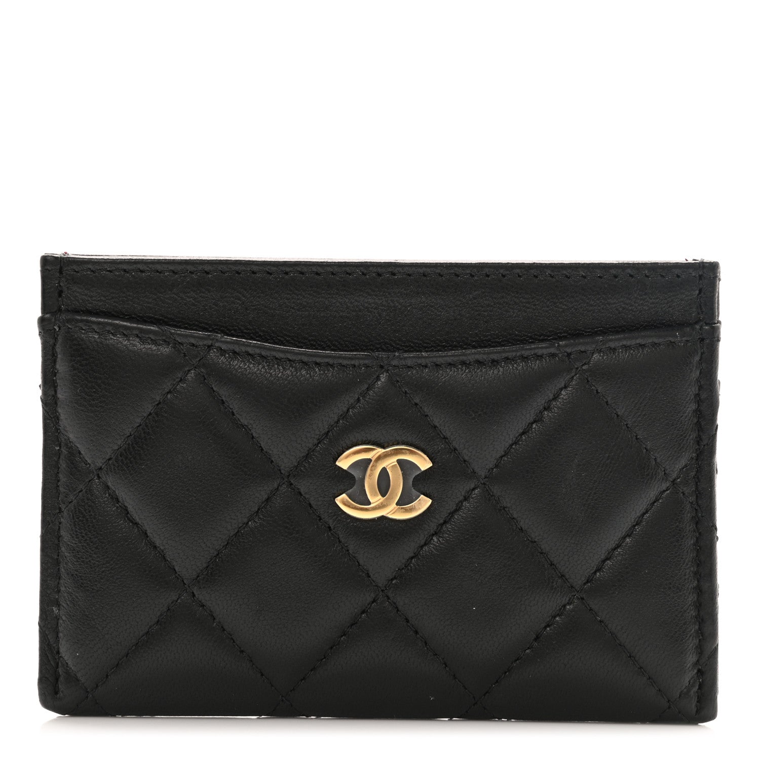 Chanel Lambskin Quilted Card Holder Black 1 of 9