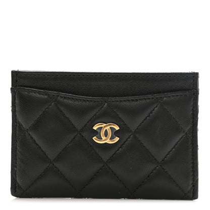 Chanel Lambskin Quilted Card Holder Black 1 of 9