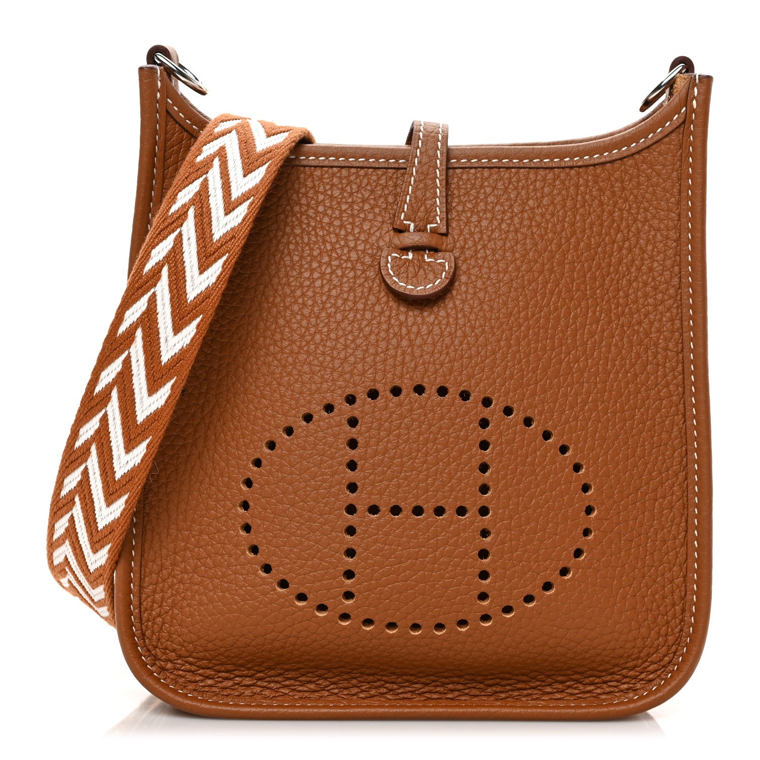 Hermes Taurillon Maurice Amazone Evelyne TPM Gold White 1 of 10