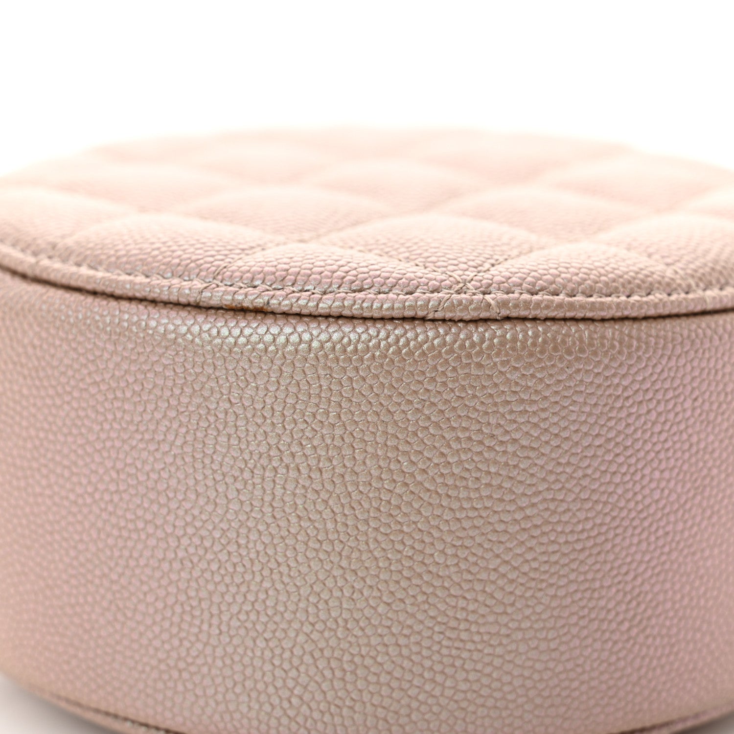Chanel Iridescent Caviar Resin Quilted Round Clutch With Chain Beige 12 of 12