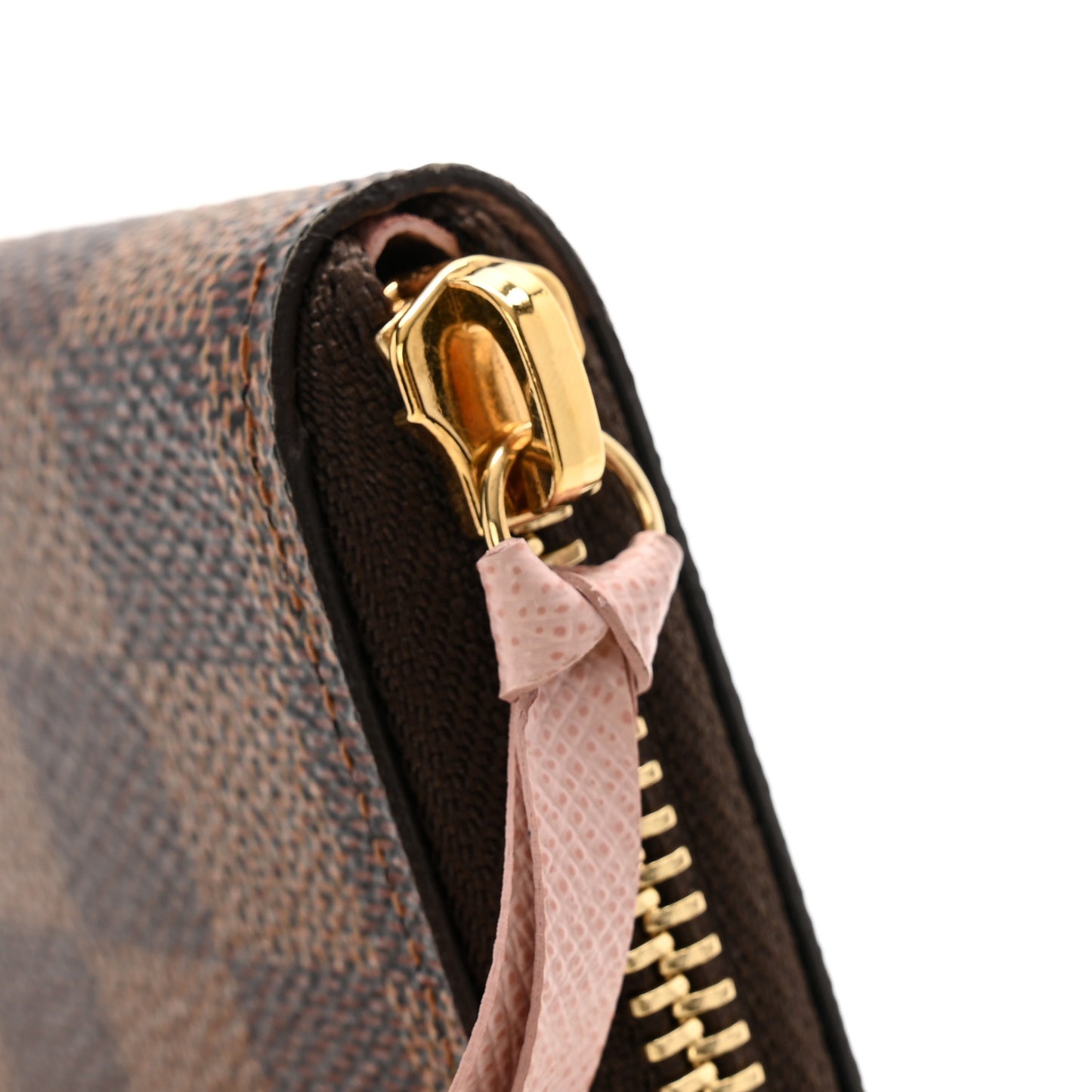 Damier Ebene Clemence Wallet Rose Ballerine